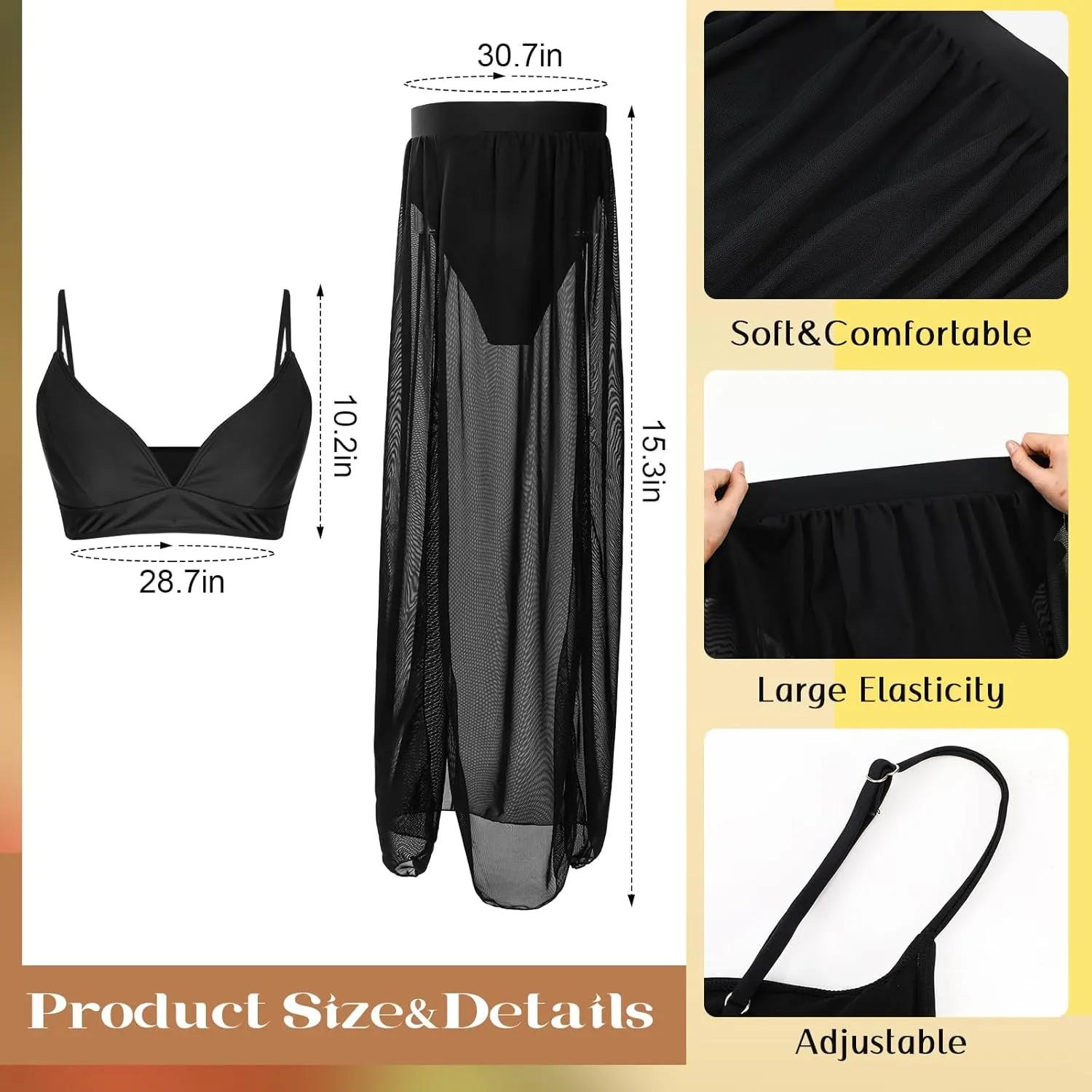 5 Pcs Women Dress Jewelry Accessory Set 2 Pcs Outfit Dress High Split Egypt Waist Chain for Maternity Shoot