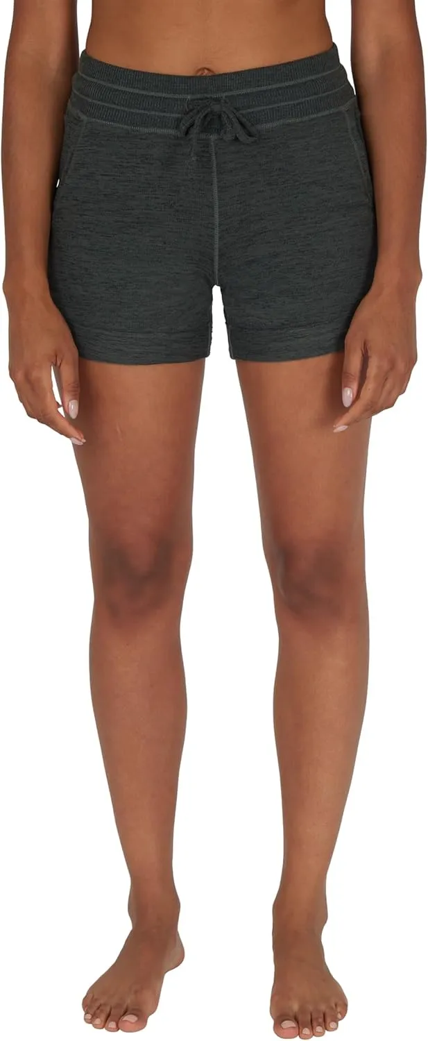 90 Degree By Reflex Womens Soft Sweat Shorts High Waisted Drawstring Lounge Shorts with Pockets