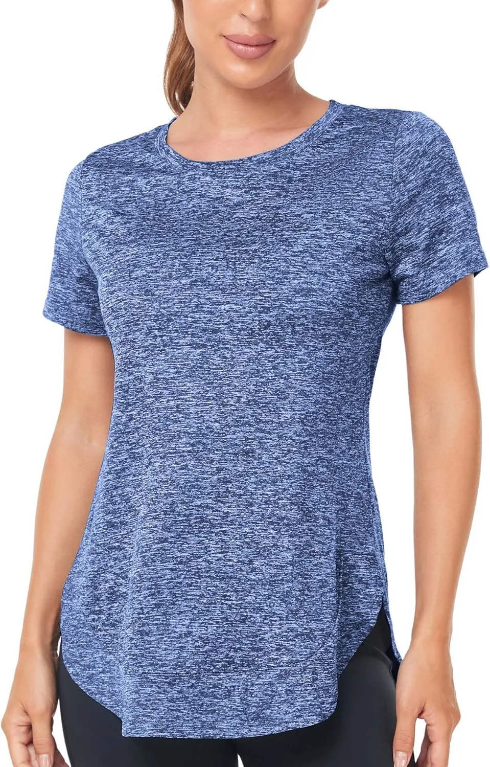 Absttith Women's Short Sleeve Workout Shirts Athletic Casual Tops Quick Dry Gym Soprt Tee Side Split