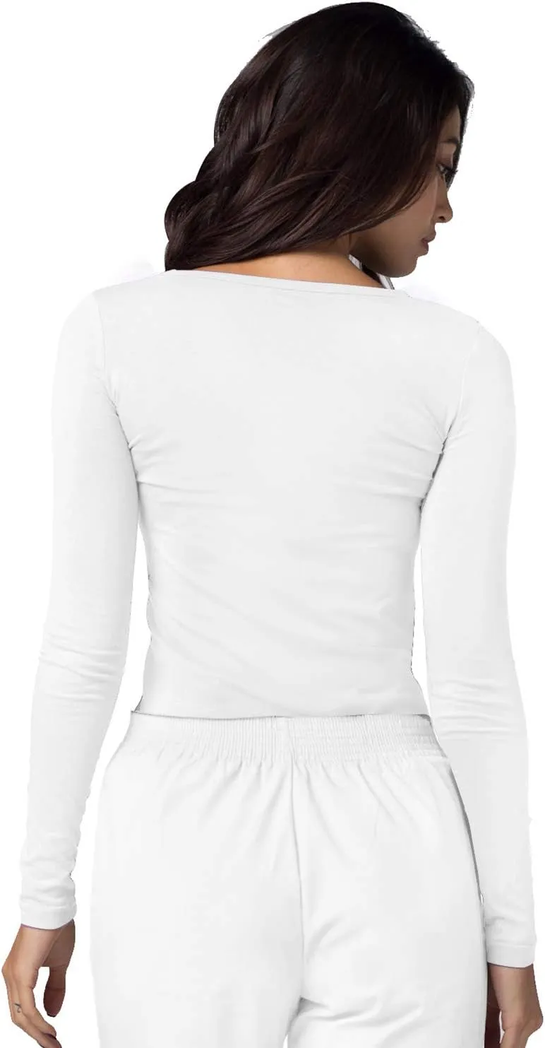 Adar Underscrubs for Women Multi Color 3 Pack - Long Sleeve Underscrub Comfort Tee