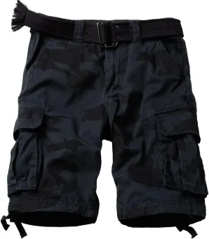 AKARMY Men's Camo Cargo Shorts Outdoor Multi-Pocket Cotton Casual Shorts with No Belt