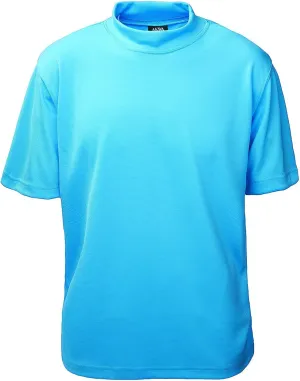 Akwa Men's Moisture Wicking Mock Turtle Tee Made in USA Lightweight Soft T-Shirt Made in USA