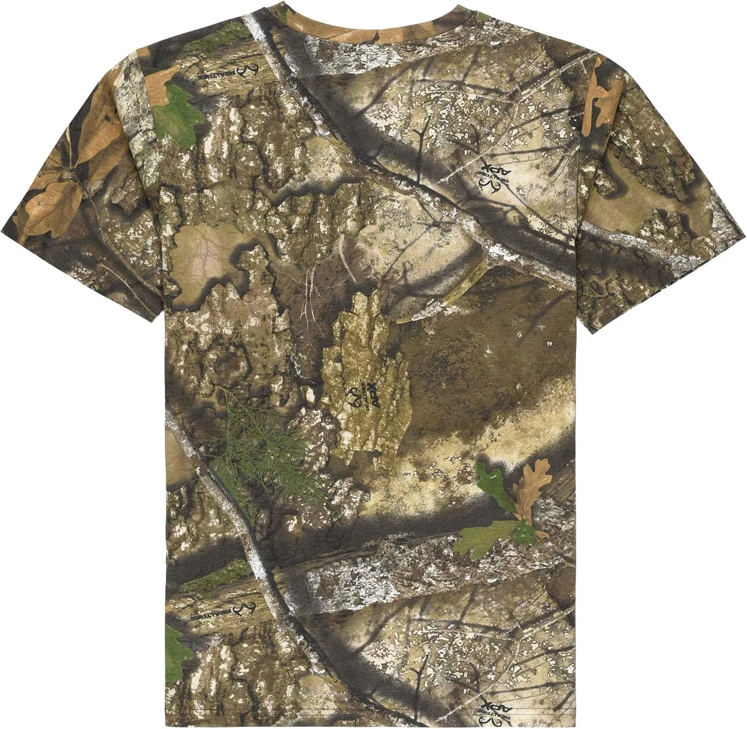 Authentic Realtree and Mossy Oak Camouflage Crewneck Unisex Adult Short Sleeve Tee Shirt