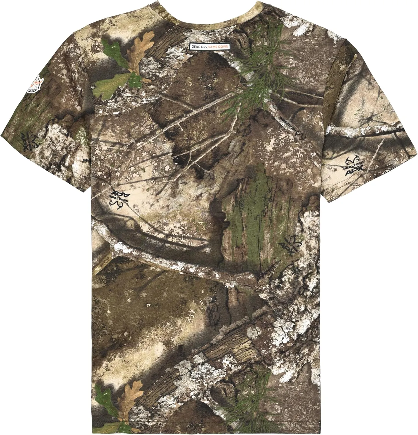 Authentic Realtree and Mossy Oak Camouflage Crewneck Unisex Adult Short Sleeve Tee Shirt