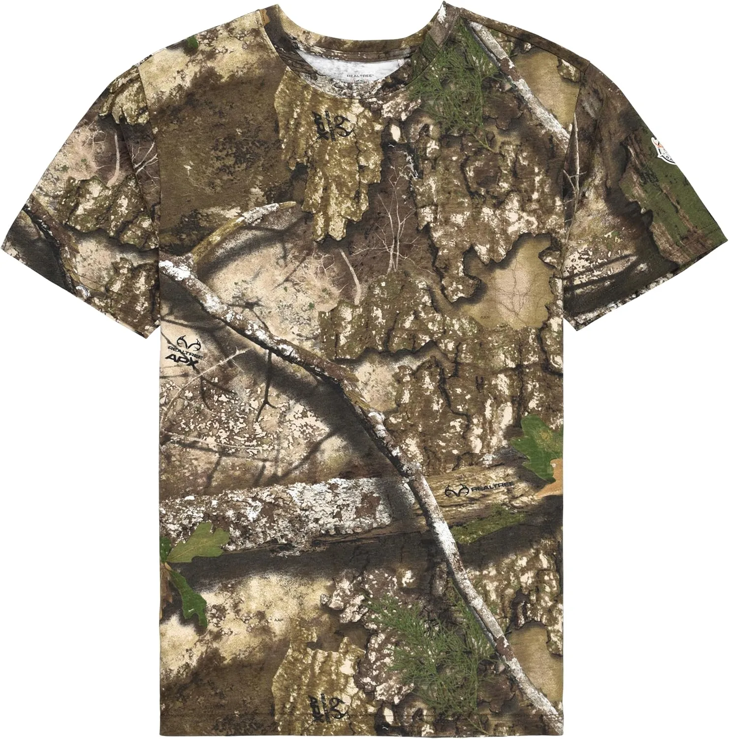 Authentic Realtree and Mossy Oak Camouflage Crewneck Unisex Adult Short Sleeve Tee Shirt