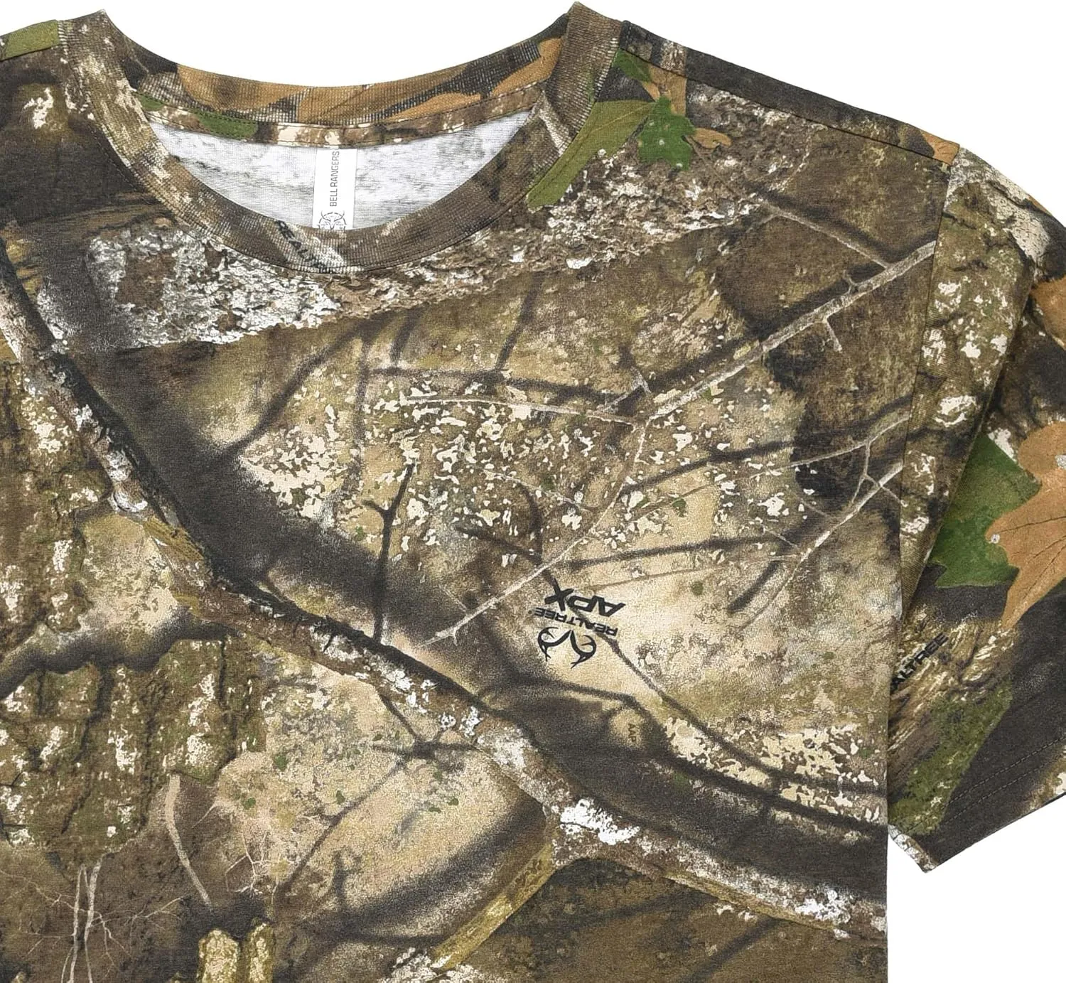 Authentic Realtree and Mossy Oak Camouflage Crewneck Unisex Adult Short Sleeve Tee Shirt