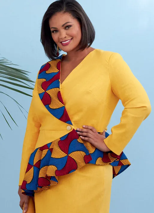 B6739 Misses' Jacket, Dress, Top, Skirt & Pants