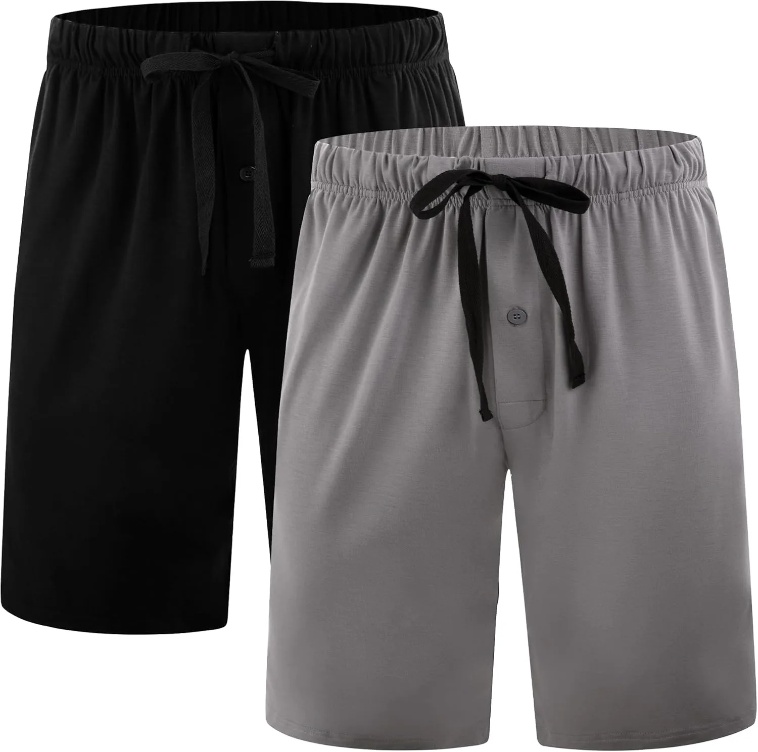 BAMBOO COOL Mens Pajama Shorts Soft Sleep Shorts Comfy Lounge Pajama Bottoms with Pockets