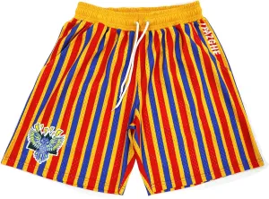 Basketball Athletic Shorts Men Mesh Gym Sports Workout Training Drawstring Retro Running Shorts with Pockets