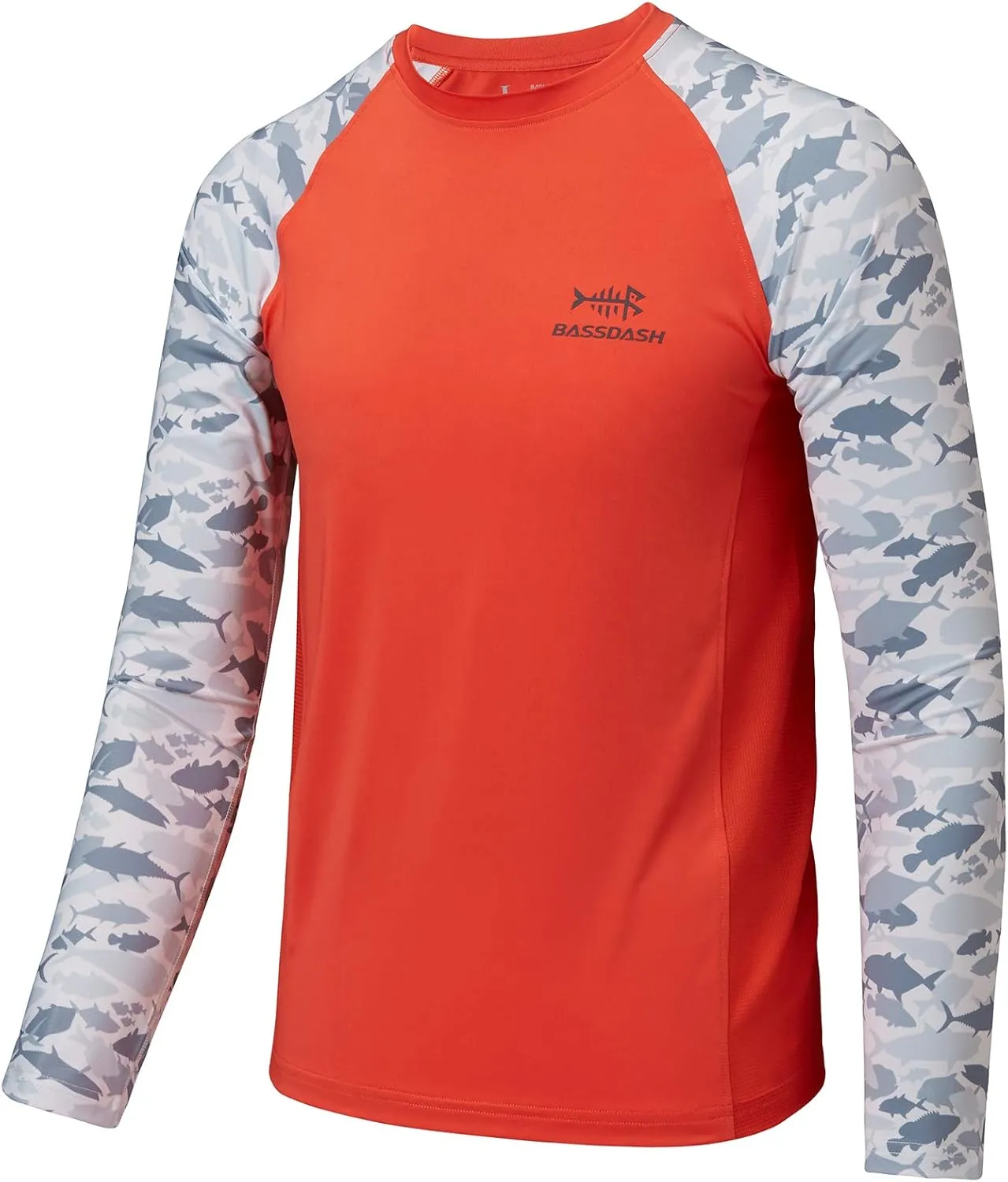 BASSDASH Youth UPF50  Camo Long Sleeve Fishing Shirt UV Protection Quick Dry Tee