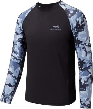 BASSDASH Youth UPF50  Camo Long Sleeve Fishing Shirt UV Protection Quick Dry Tee