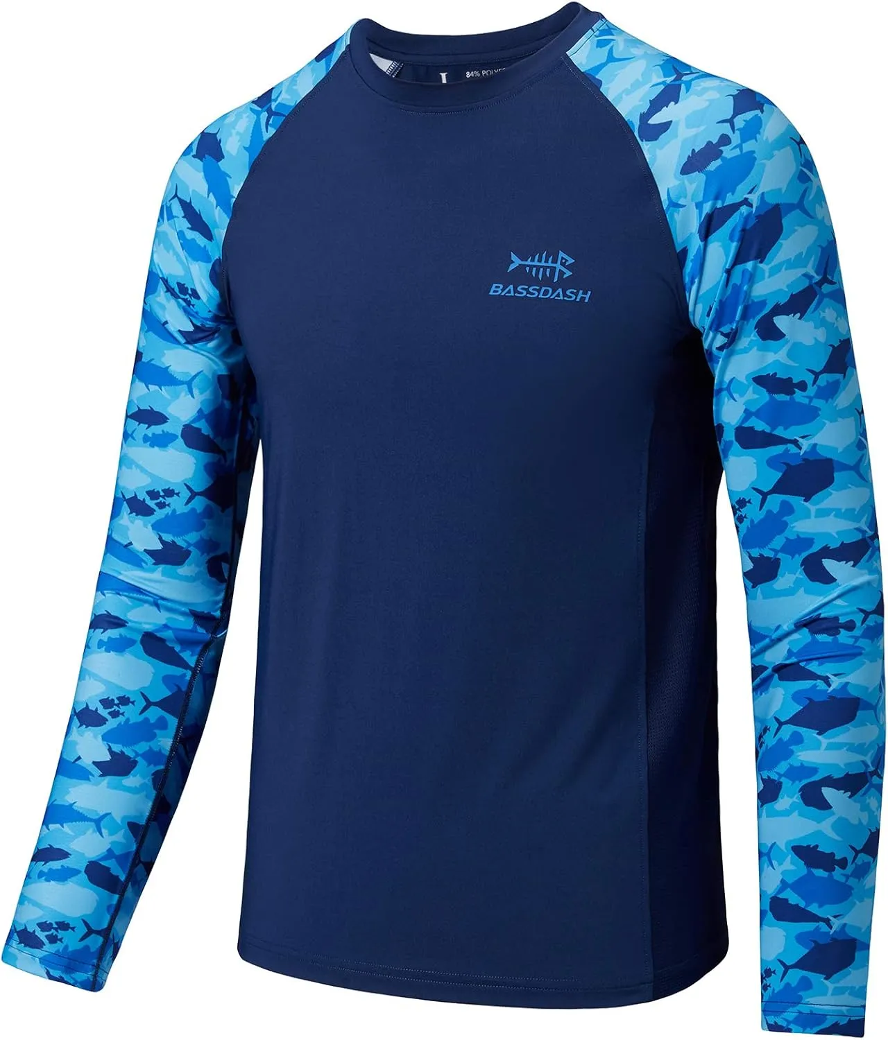 BASSDASH Youth UPF50  Camo Long Sleeve Fishing Shirt UV Protection Quick Dry Tee