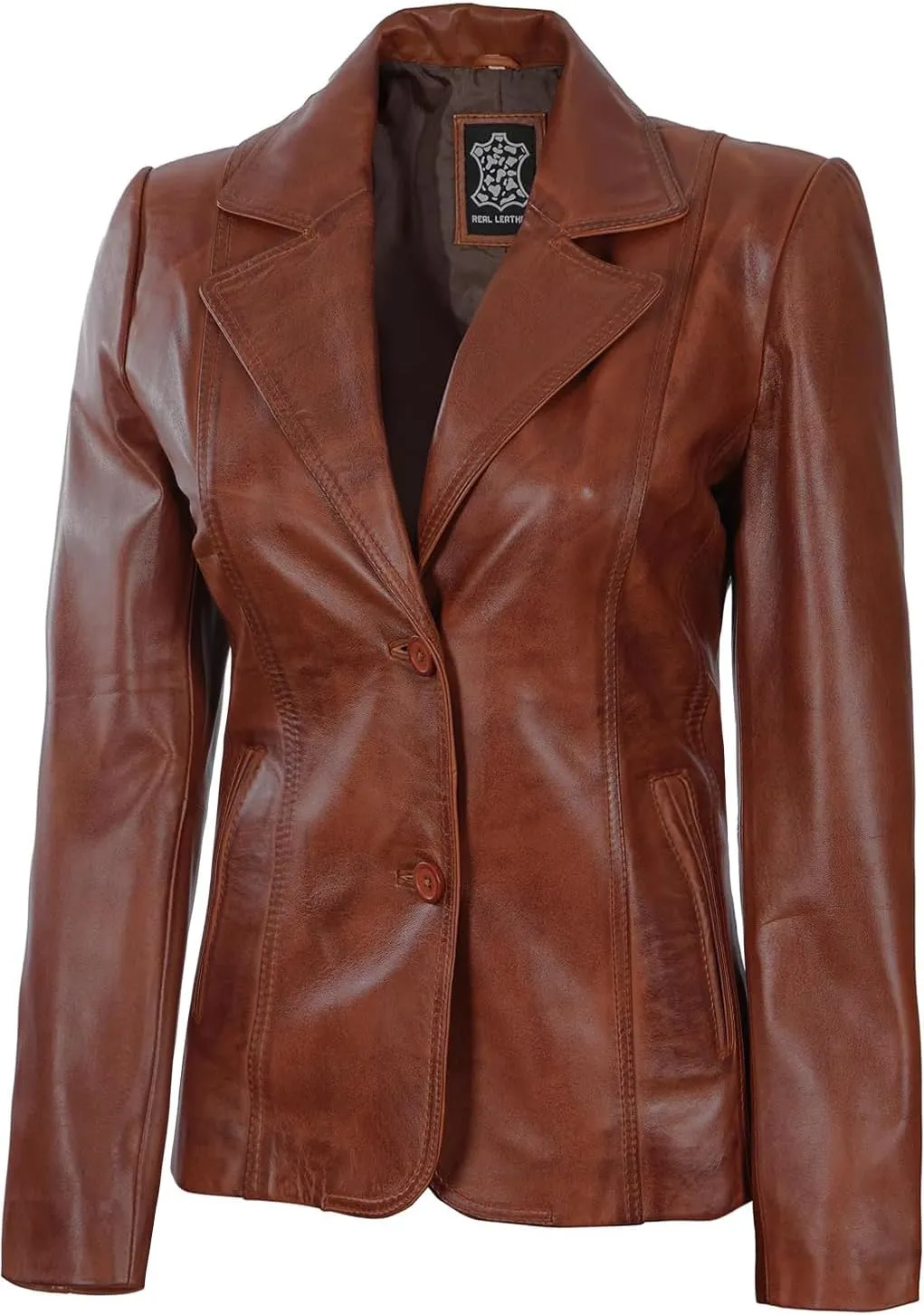 Blingsoul Leather Blazer Jacket Women - Leather Coats for Women