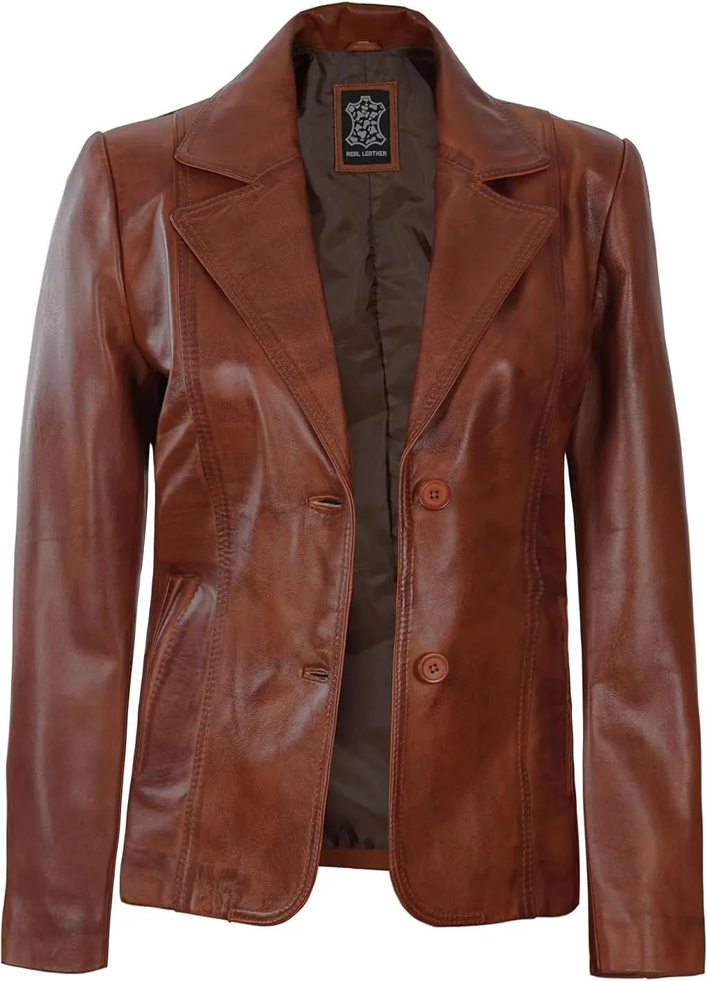 Blingsoul Leather Blazer Jacket Women - Leather Coats for Women