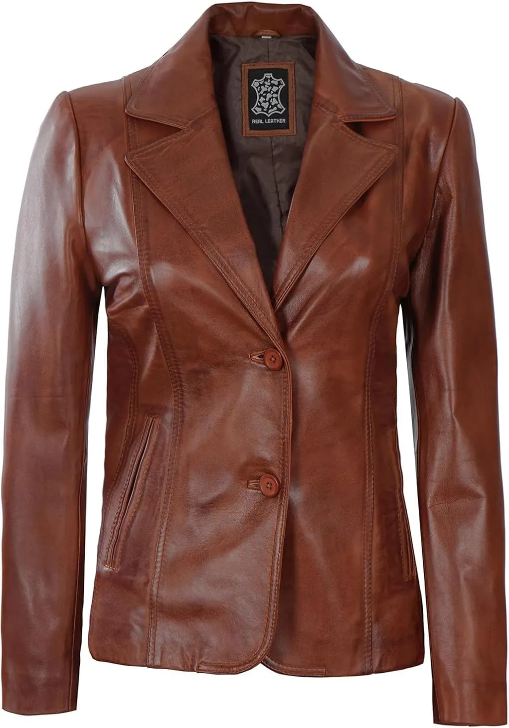 Blingsoul Leather Blazer Jacket Women - Leather Coats for Women