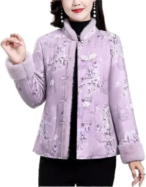 Chinese-style Cotton Padded Jackets and Winter Cotton Coats with Retro for Spring and Autumn