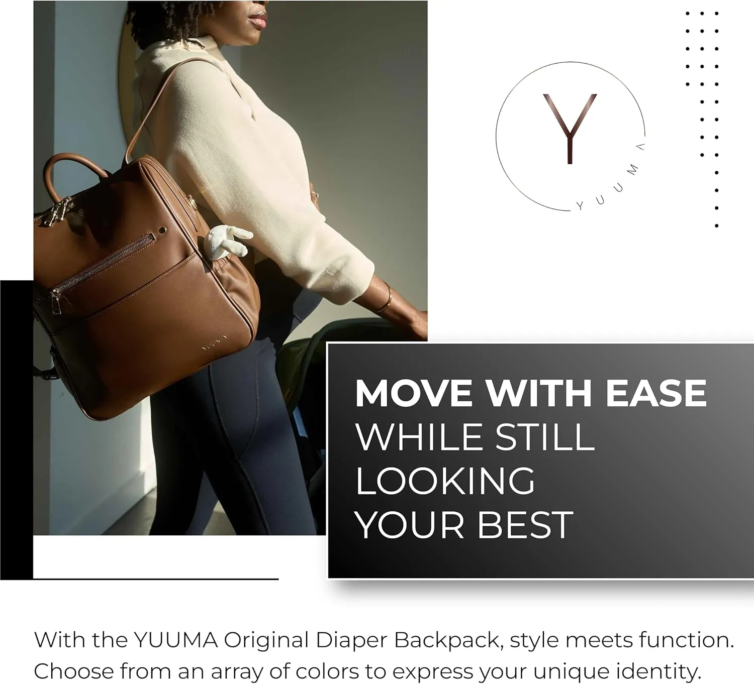 Collection Original Diaper Backpack - Vegan Leather Diaper Bag - Gold Zipper - Multiple Pockets - Easy Clean Nylon Interior - Many Colors - Modern Diaper Bag (Olive)