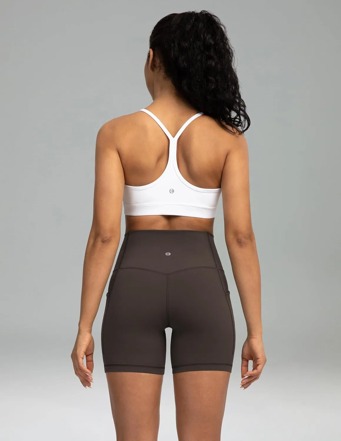 Colorfulkoala Women's Dreamlux Biker Shorts with Pockets 6" Inseam High Waisted Workout Gym Yoga Shorts
