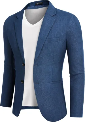 COOFANDY Men's Blazer Casual Slim Fit Sport Coats Two Button Lightweight Suit Jacket