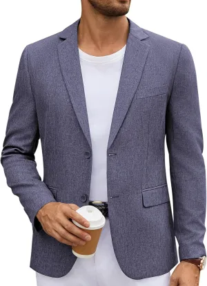 COOFANDY Men's Casual Blazer Lightweight Unlined Sport Coat Regular Fit Two Button Suit Jacket