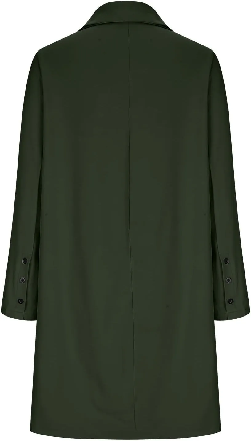 cooki Trench Coat for Women Casual Womens Winter Coats Lapel Cardigan Pea Coats Warm Overcoats Fall Long Blazer Jackets