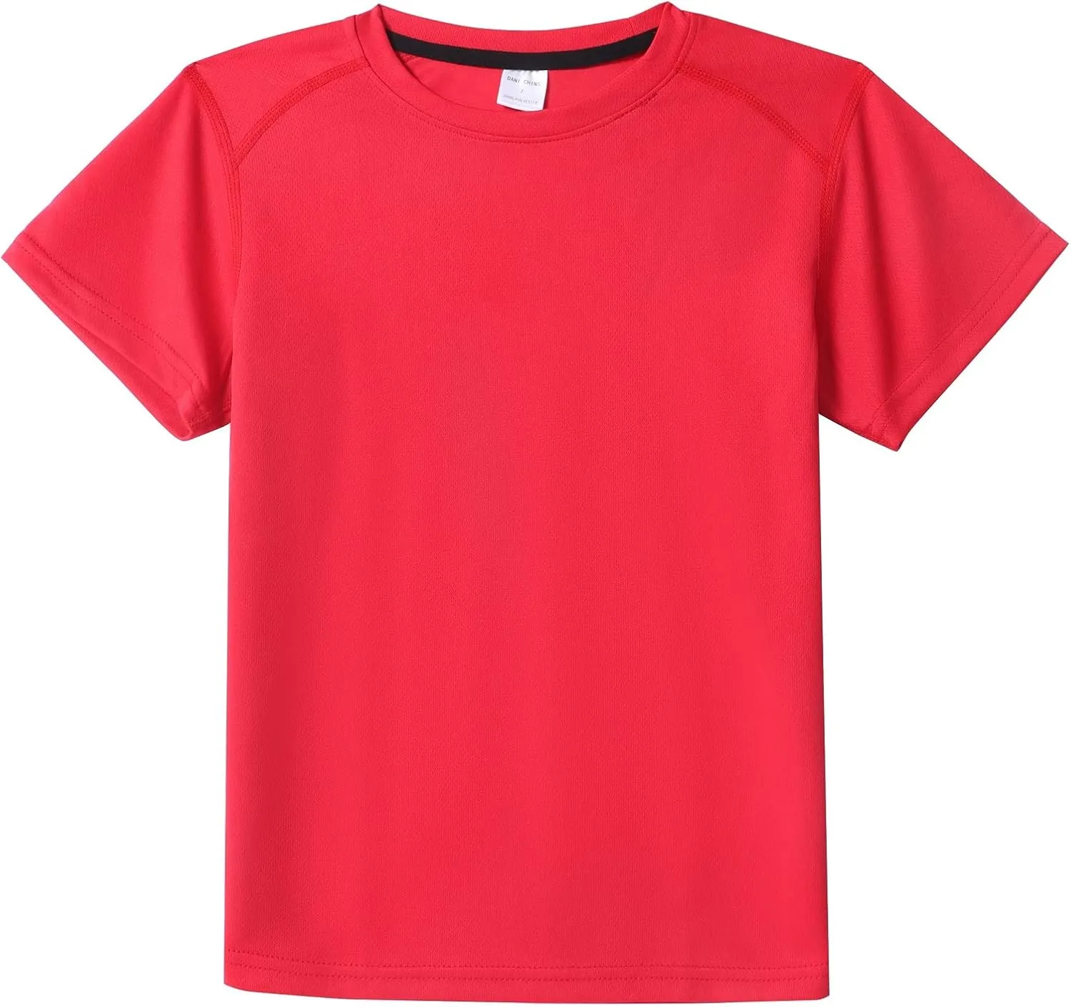 DANI CHINS Boys Athletic Short-Sleeve Shirts Loose Mesh Active Tee-Shirts Sports Jerseys Tops As Clothing, 2 Pack
