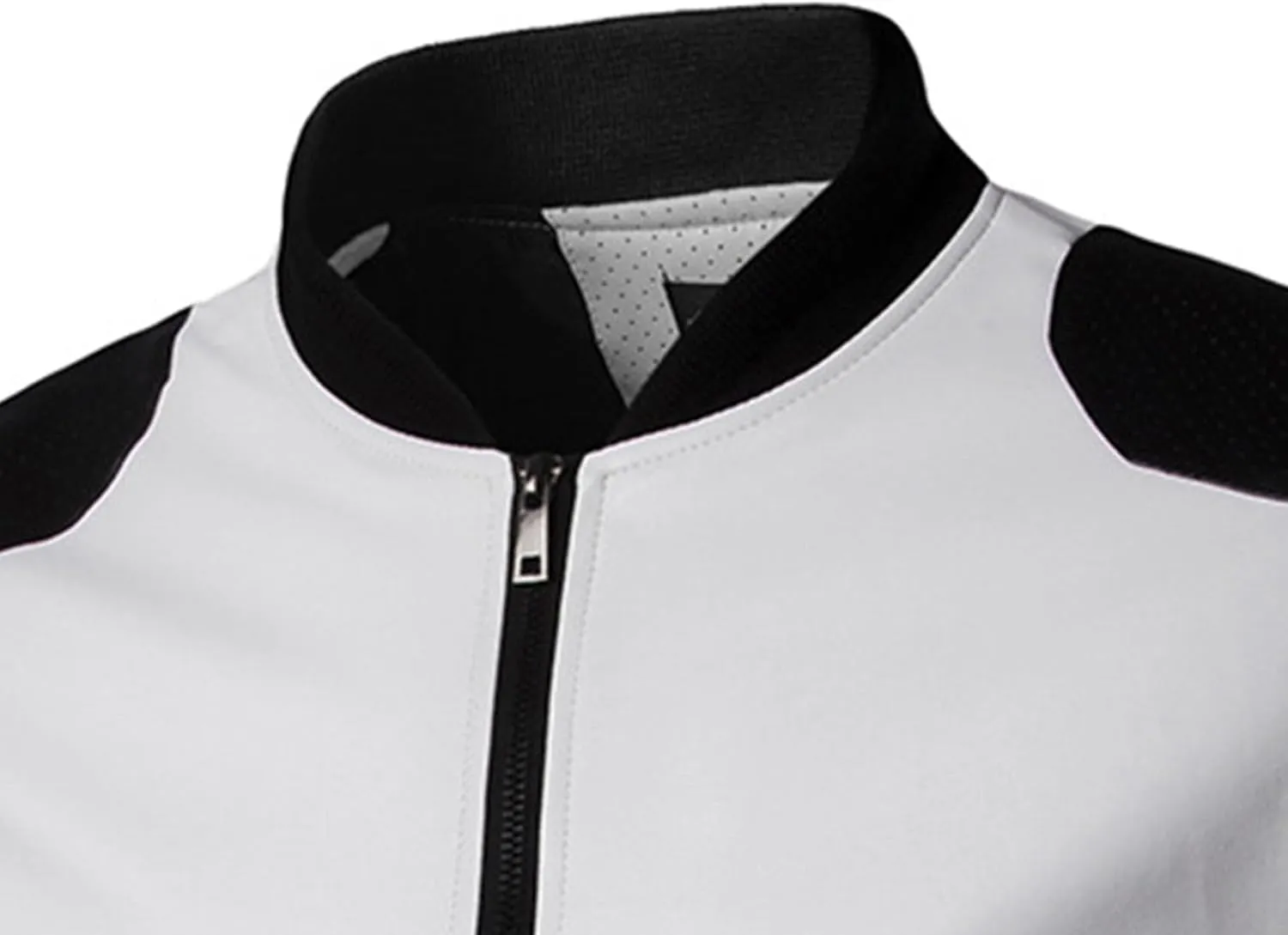 DGHM-JLMY Mens Classic Faux Leather Jacket White Black Moto Bomber Fashion Slim Fit Coat Motorcycle Bomber Jackets