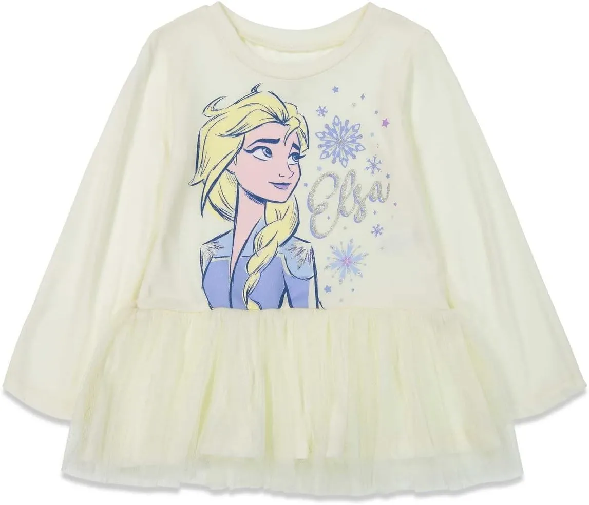 Disney Frozen Elsa Anna Frozen Girls T-Shirt and Leggings Outfit Set Infant to Little Kid