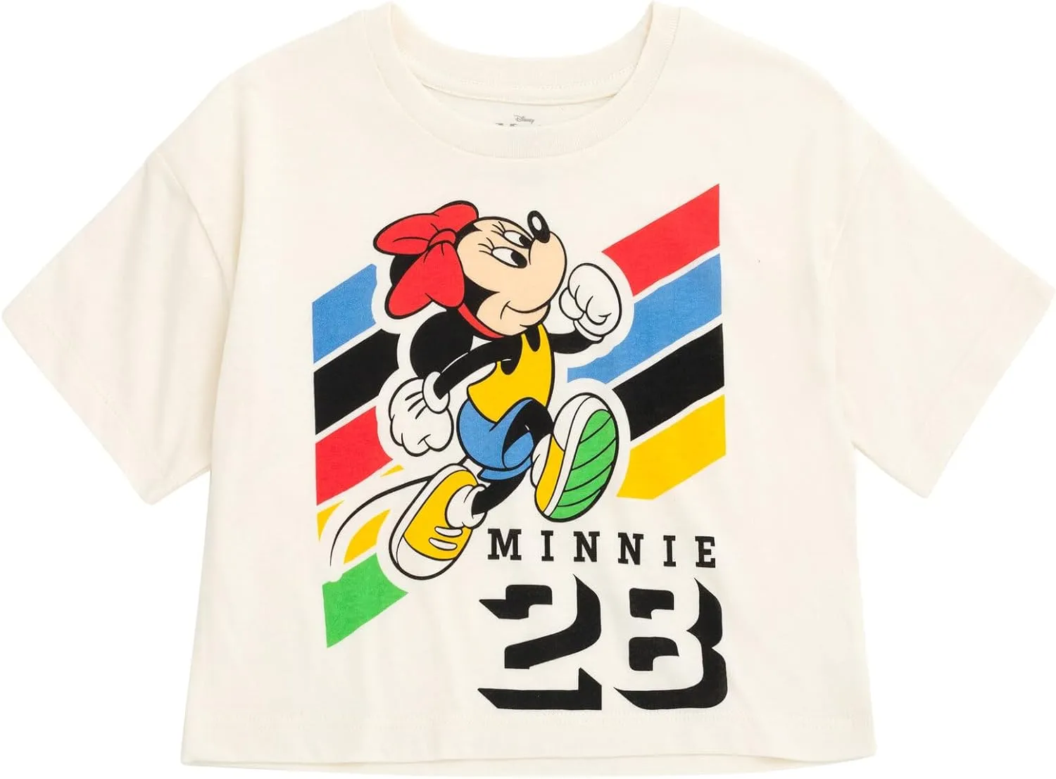 Disney Minnie Mouse Girls Boxy Drop Shoulder T-Shirt and Pleated Skort Toddler to Big Kid Sizes (3T - 10)