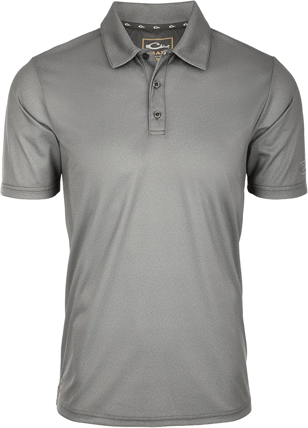 Drake Waterfowl Men's Performance Heather Short Sleeve Polo Shirt - Moisture-Wicking Quick Dry UPF Sun Protective Active Tee