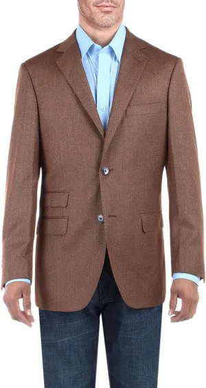DTI BB Signature Men's Two Button Birdseye Suit Jacket Modern Fit Blazer Coat
