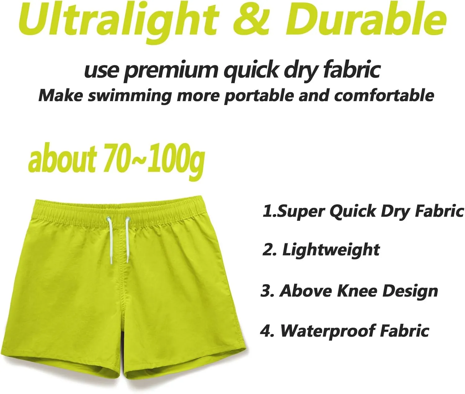 Girls Boys Swim Shorts Trunks Beach Board Shorts Kids Lightweight Casual Swimsuit Swimwear No Liner