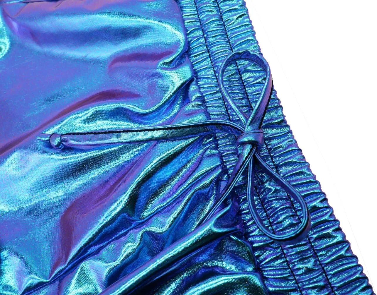 Girls Metallic Shorts Sparkly Hot Pants Kids Shiny Dance Costume Outfits Glitter Gymnastics Shorts