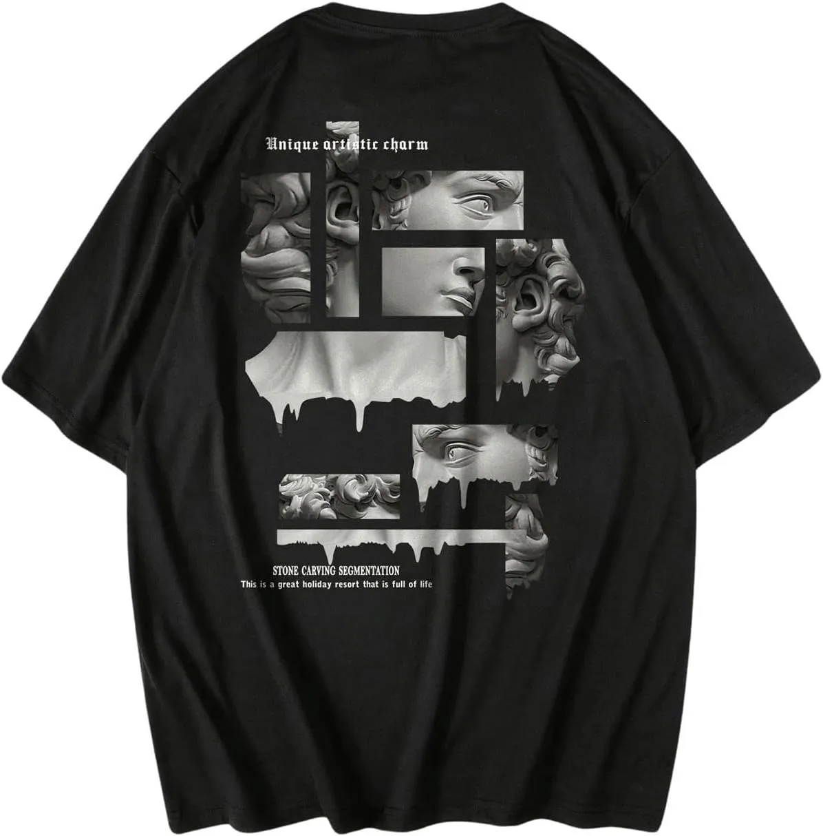 GORGLITTER Men's Graphic Tee Bear Print Crewneck T Shirt Short Sleeve Casual Tops
