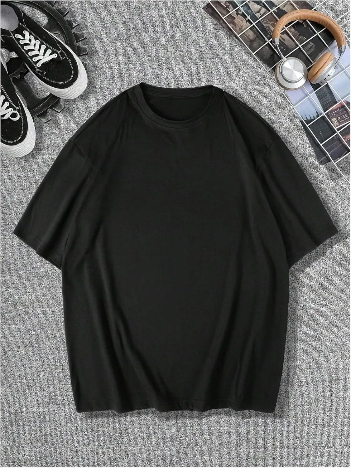 GORGLITTER Men's Graphic Tee Bear Print Crewneck T Shirt Short Sleeve Casual Tops