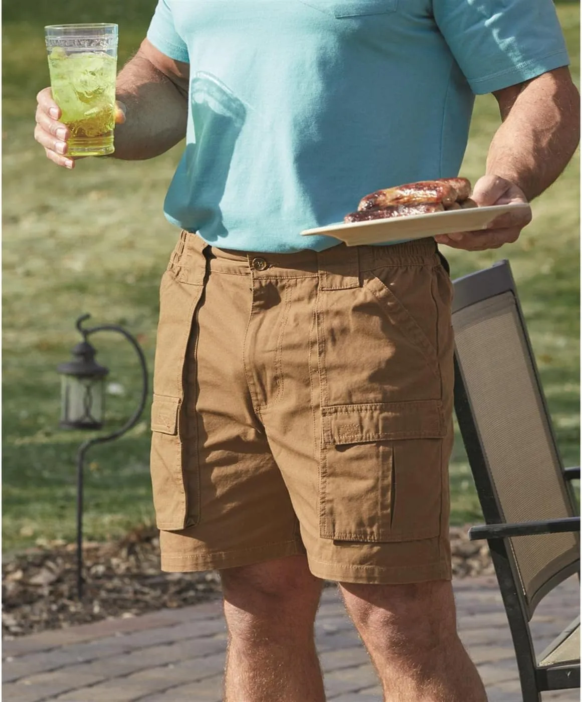 Guide Gear Cargo Shorts for Men Wakota - Casual and Cotton 6 Inch Inseam Shorts