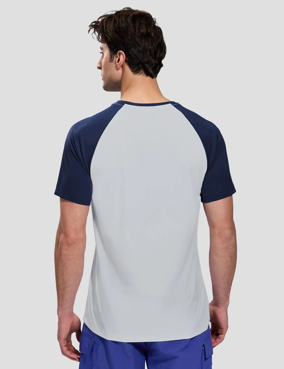Haimont Men's UPF 50  Short Sleeve Rash Guard Fishing Shirts Quick Dry Workout Outdoor Tee Shirt