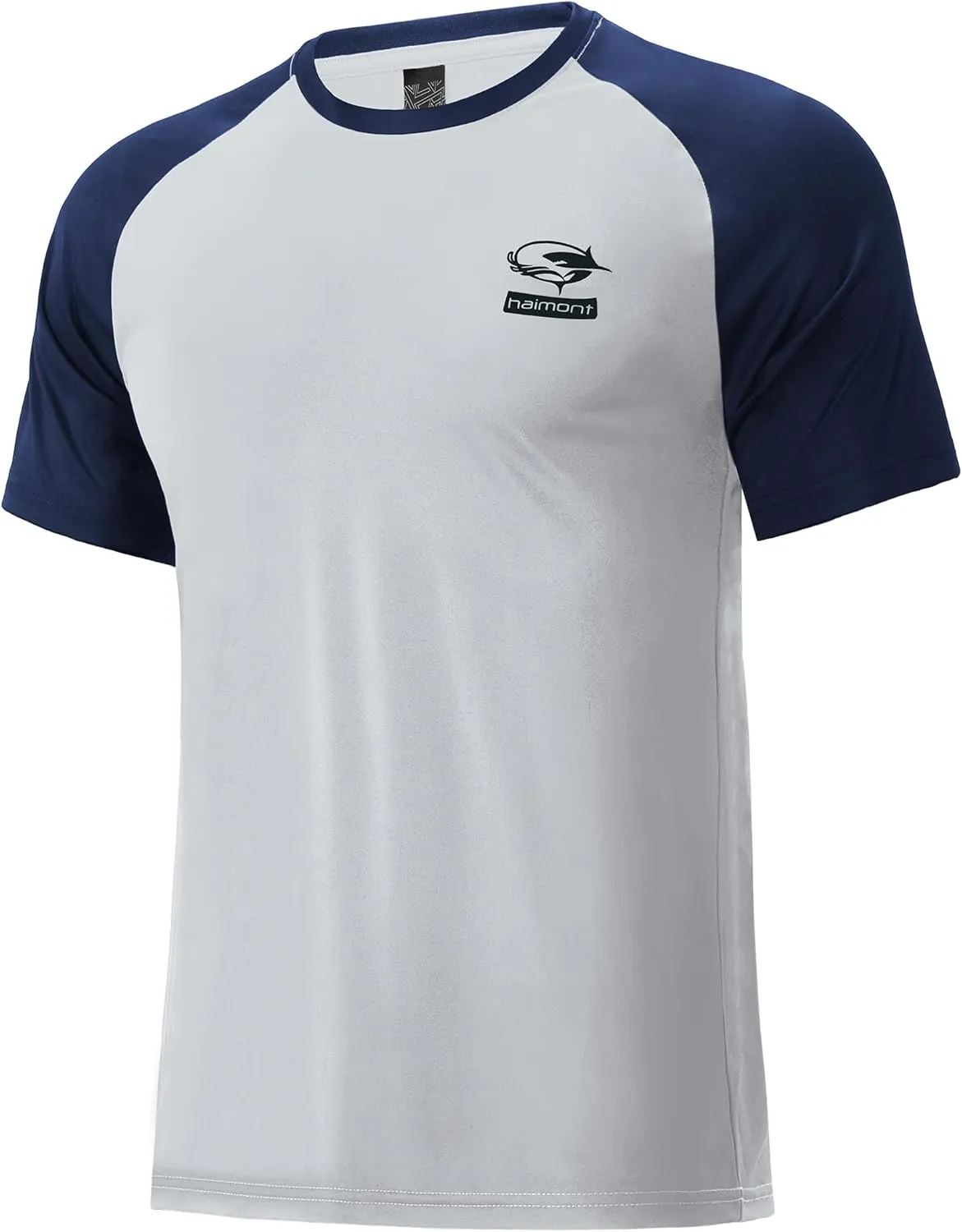 Haimont Men's UPF 50  Short Sleeve Rash Guard Fishing Shirts Quick Dry Workout Outdoor Tee Shirt