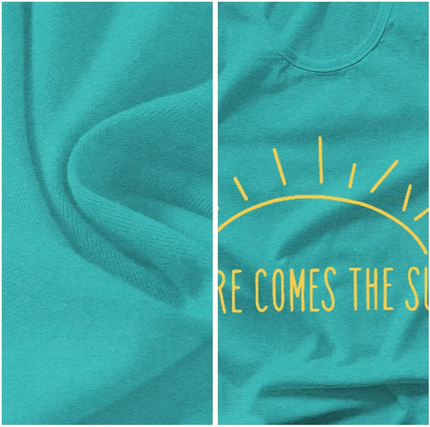 Here Comes The Sun Shirts Womens Sunshine Coffee Graphic Tank Top Sleeveless Tee