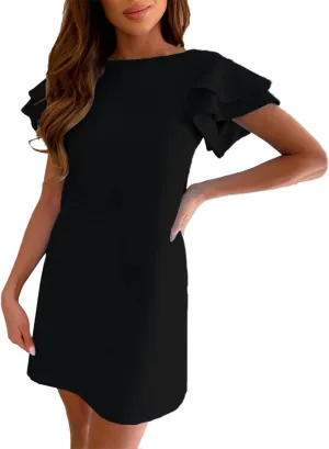 HGOOGY Plus Size Dress for Women Plus Size Women's Holiday Midi Dress High Petite Dresses for Women Casual Long