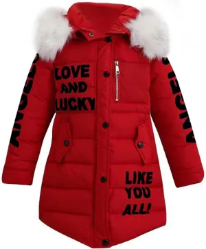 Hooded Outwear Warm Jacket Faux Winter Kids Children's Cotton-padded Girls Girls Coat&jacket Quilted Coats