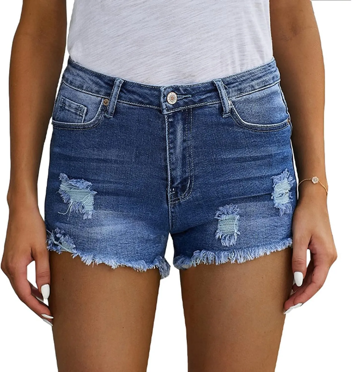 Jeans Shorts Women's Shorts Summer Short Denim Pants High Waist Side Slit Hot Pants