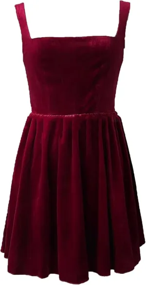 JEKE-DG Women's Ruffle A Line Elegant Christmas Dress Sleeveless Sexy Strap Cocktail Dress Slim Fit Solid Wedding Dresses
