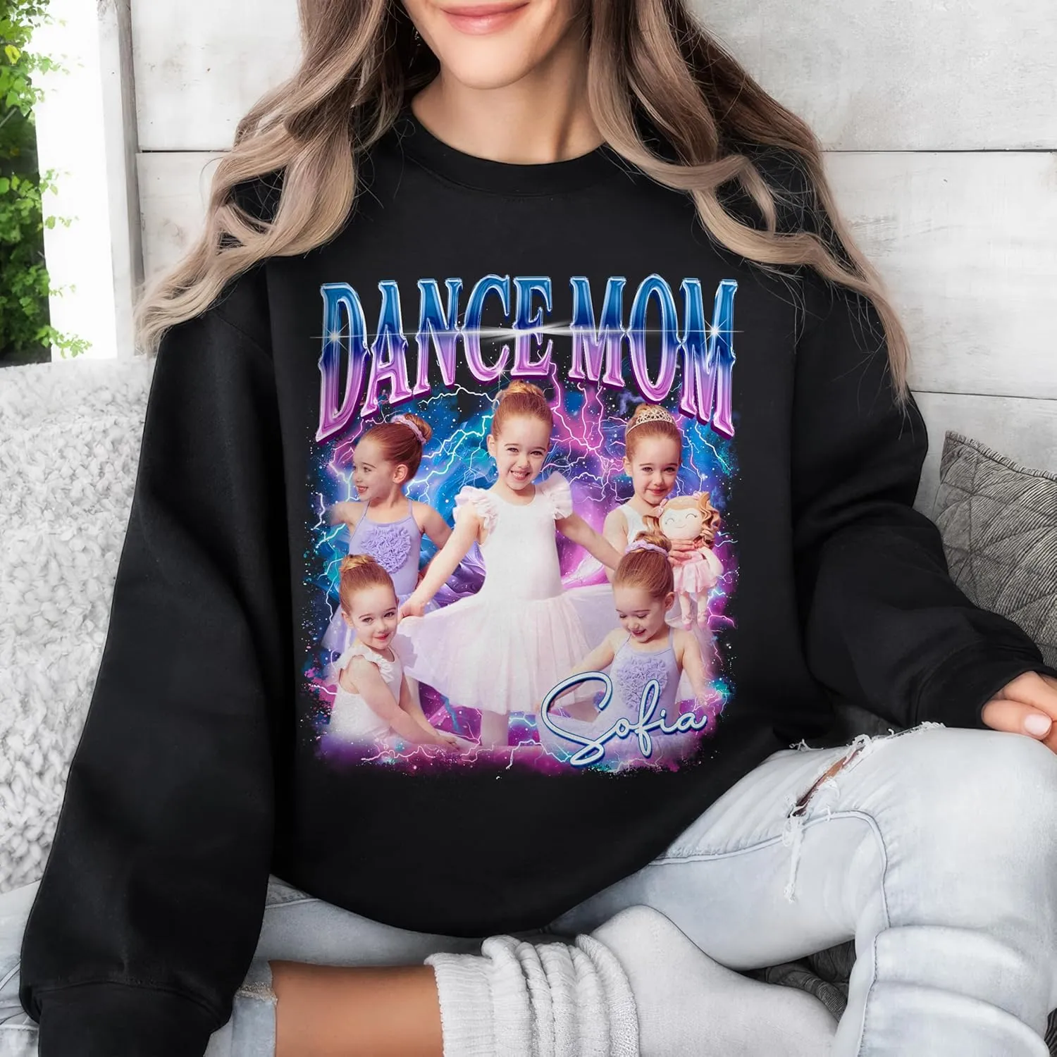 JIX & JOKY Custom Shirt with Picture Custom Mothers Day Shirt for Mom Photo Tshirt with Face Gift for Mothers Day Birthday