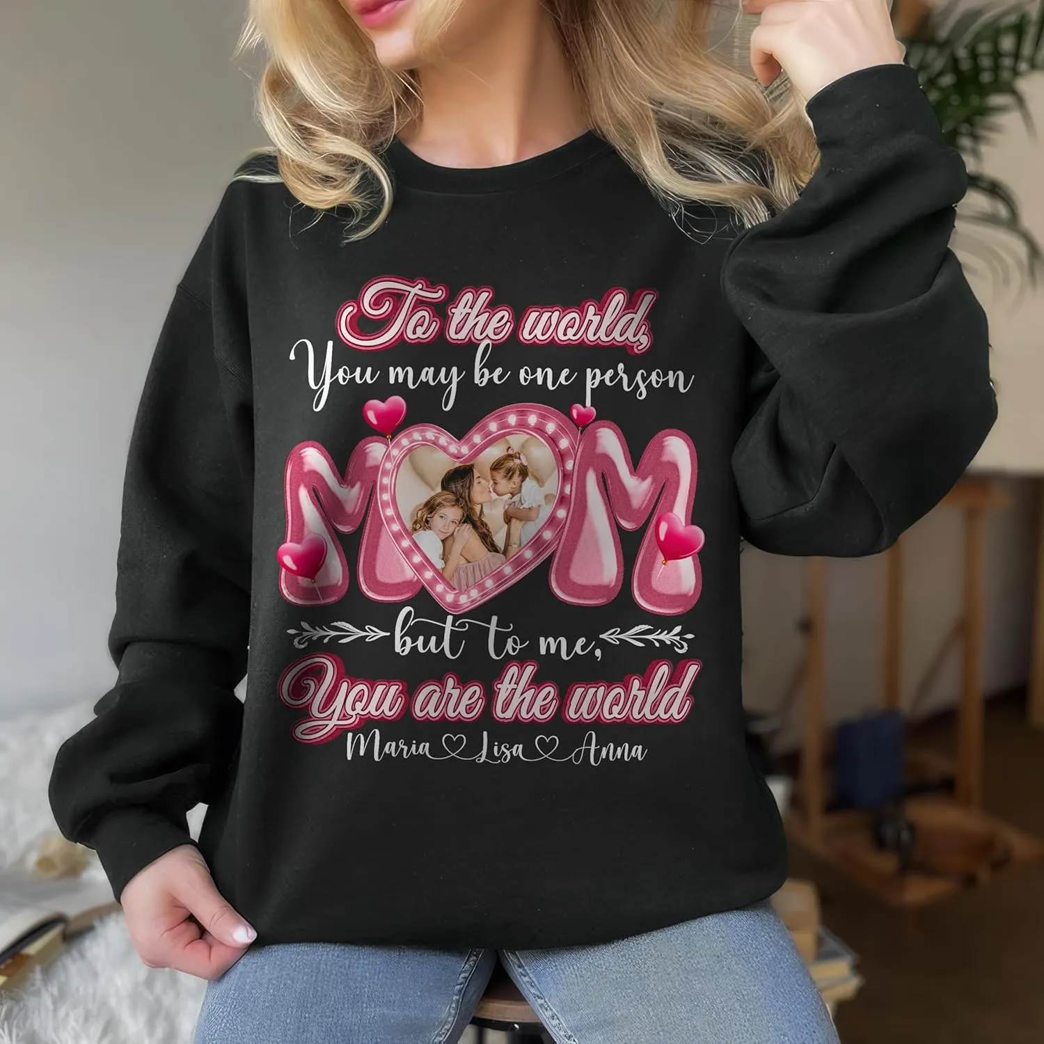 JIX & JOKY Custom Shirt with Picture Custom Mothers Day Shirt for Mom Photo Tshirt with Face Gift for Mothers Day Birthday