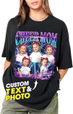 JIX & JOKY Custom Shirt with Picture Custom Mothers Day Shirt for Mom Photo Tshirt with Face Gift for Mothers Day Birthday