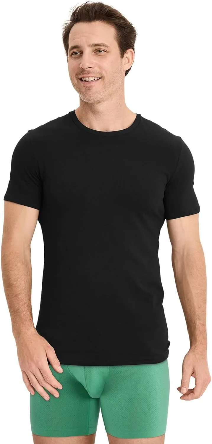Jockey Men's Undershirt Smooth Fit Cotton Stretch Crew Neck Undershirt - 3 Pack