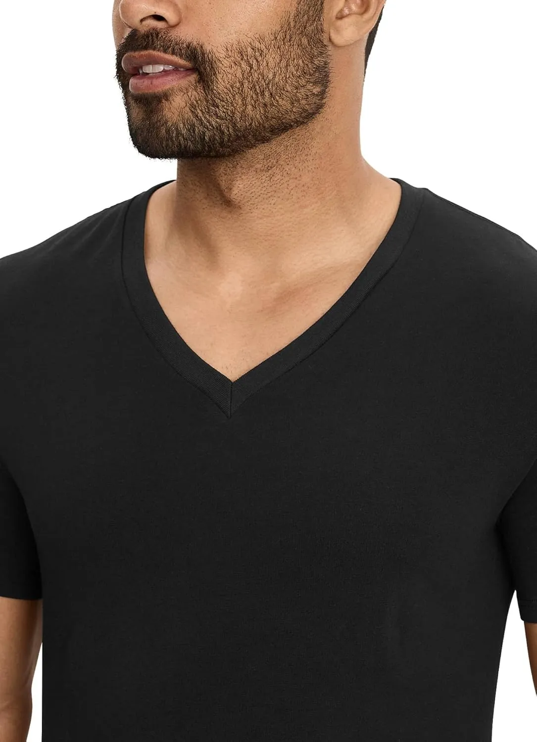 Jockey Men's Undershirt Smooth Fit Cotton Stretch V-Neck Undershirt - 3 Pack