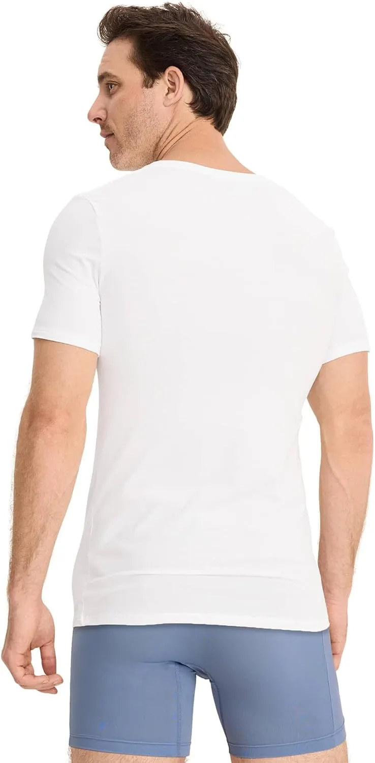 Jockey Men's Undershirt Smooth Fit Cotton Stretch V-Neck Undershirt - 3 Pack