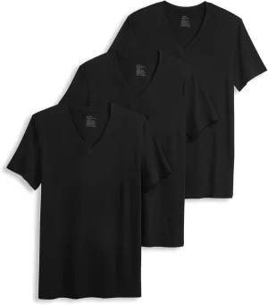 Jockey Men's Undershirt Smooth Fit Cotton Stretch V-Neck Undershirt - 3 Pack